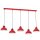 Loft Lampe suspendue XXL m&eacute;tal 125 cm E27 rouge blanc