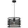 Lampe &agrave; suspendre ronde en m&eacute;tal noir &Oslash;30 cm Loft styl&eacute;