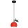 Plafonnier chambre denfant Pomme &Oslash; 17 cm M&eacute;tal rouge