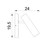 Spot mural flexible métal GU10 H:19,5 cm...