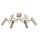 Spot de plafond m&eacute;tal dor&eacute; L:94 cm 6 flammes flexible