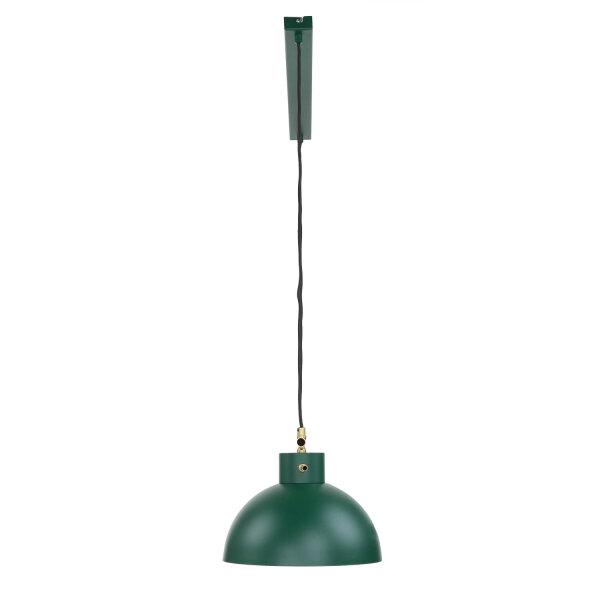 Elégante lampe suspendue vert foncé or E27 85,5 cm
