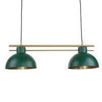 Elégante lampe suspendue vert foncé or E27...