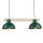 Elégante lampe suspendue vert foncé or E27 85,5 cm