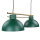 Elégante lampe suspendue vert foncé or E27 85,5 cm