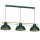 El&eacute;gante lampe &agrave; suspendre vert fonc&eacute; or E27 115 cm de long