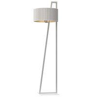 Lampadaire blanc métal 150 cm bas E27 Moderne