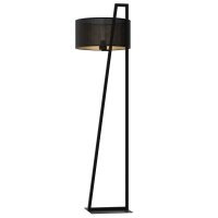 Lampadaire noir m&eacute;tal 150 cm bas E27 Moderne