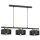 XXL Lampe suspendue m&eacute;tal noir or L:81 cm E27 Loft