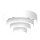 Applique en métal blanc L:40 cm E27 2-flmg indirect