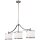 Plafonnier ILVY Chrome Blanc L:98cm raccourcissable Lampe
