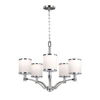 Lustre ILVY Chrome 5xE27 Ø64cm Lampe à...