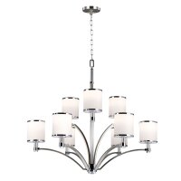 Lustre ILVY Chrome Blanc Ø64cm Lampe à...