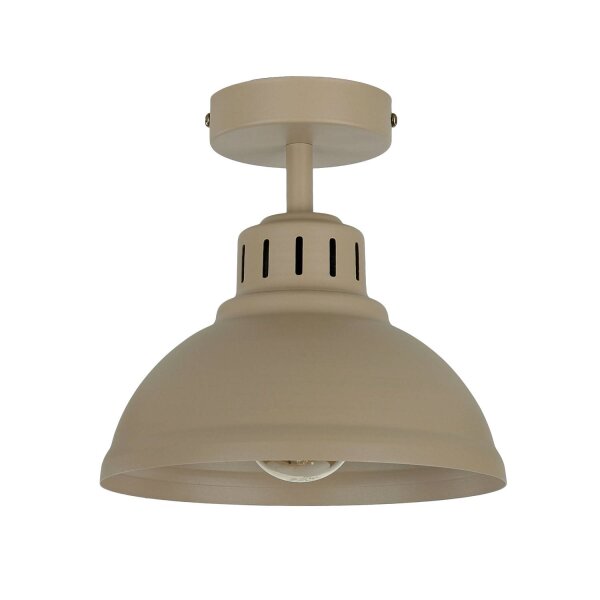 Loft Plafonnier Métal Beige H:23 cm E27 décoratif