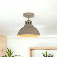 Loft Plafonnier Métal Beige H:23 cm E27...