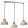 Loft Lampe &agrave; suspendre Beige M&eacute;tal 3-flamme E27 accentu&eacute;e