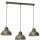 Loft Lampe &agrave; suspendre en m&eacute;tal dor&eacute; 3-flmg E27 accentu&eacute;