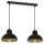 Loft Suspension Noir Or M&eacute;tal 65 cm E27 2-flmg