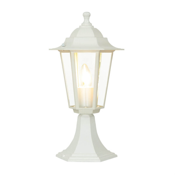Socle Lampe dallée Jardin PARIS Blanc IP44 rustique