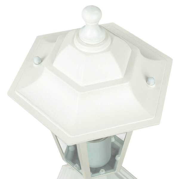 Socle Lampe dallée Jardin PARIS Blanc IP44 rustique