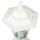 Socle Lampe dallée Jardin PARIS Blanc IP44 rustique