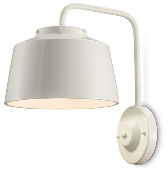 Applique murale céramique métal E27 34 cm de haut Crème