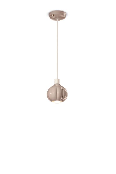 Lampe à suspendre artisanale céramique D : 13 cm rond H : max. 134 cm
