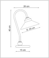 Lampe de table céramique métal E27 L : 20...