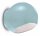 Applique murale c&eacute;ramique 21 cm de large bleu clair E27 ronde