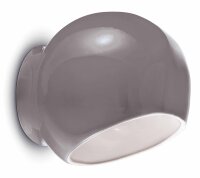 Applique c&eacute;ramique L : 21 cm Gris E27 rond Design...