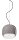 Suspension céramique E27 H : max. 150 cm Gris rond Rétro