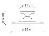 Lampe de plafond métal céramique E27...