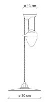Lampe à suspendre métal céramique...