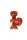 Applique murale c&eacute;ramique Up Down H : 25,5 cm Orange E14 Retro