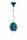 Lampe &agrave; suspendre c&eacute;ramique E27 H : max. 119 cm P&eacute;trole rond R&eacute;tro