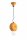 Suspension c&eacute;ramique E27 H : max. 119 cm Jaune rond