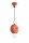 Suspension c&eacute;ramique E27 H : max. 119 cm Orange rond