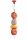 Lampe &agrave; suspendre c&eacute;ramique E27 Orange Jaune Gris sable