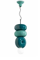 Lampe à suspendre céramique E27 turquoise...