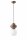 Suspension C&eacute;ramique Verre Marron Blanc E14 Design R&eacute;tro
