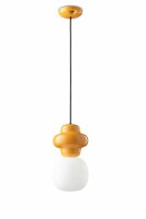 Suspension Céramique Verre Jaune Blanc E14 Design...