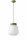 Lampe &agrave; suspendre c&eacute;ramique verre rond D : 29 cm blanc vert