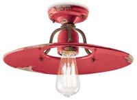 Lampe de plafond c&eacute;ramique m&eacute;tal E27...