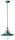 Suspension c&eacute;ramique m&eacute;tal E27 &Oslash; 30 cm rond p&eacute;trole