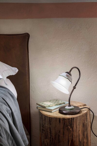 Lampe de table céramique métal E14 15 cm large 28,5 cm