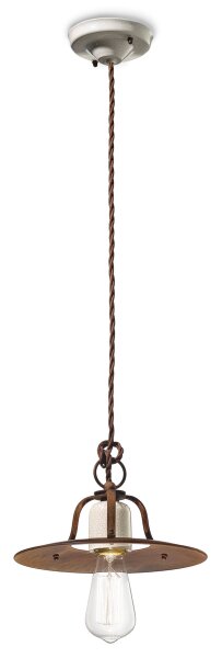Lampe à suspendre métal Ø 25 cm H : max. 132 cm E27 rond