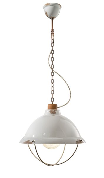 Lampe à suspendre métal céramique E27 Ø 40 cm H : max. 110 cm