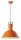 Suspension m&eacute;tal c&eacute;ramique E27 &Oslash; 40 cm Orange Industrial