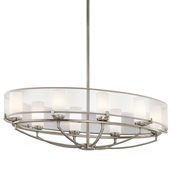 Plafonnier HIRA en étain raccourcissable L:91cm Lampe