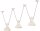 Lampe &agrave; suspendre c&eacute;ramique E27 blanc shabby antique 3 flammes